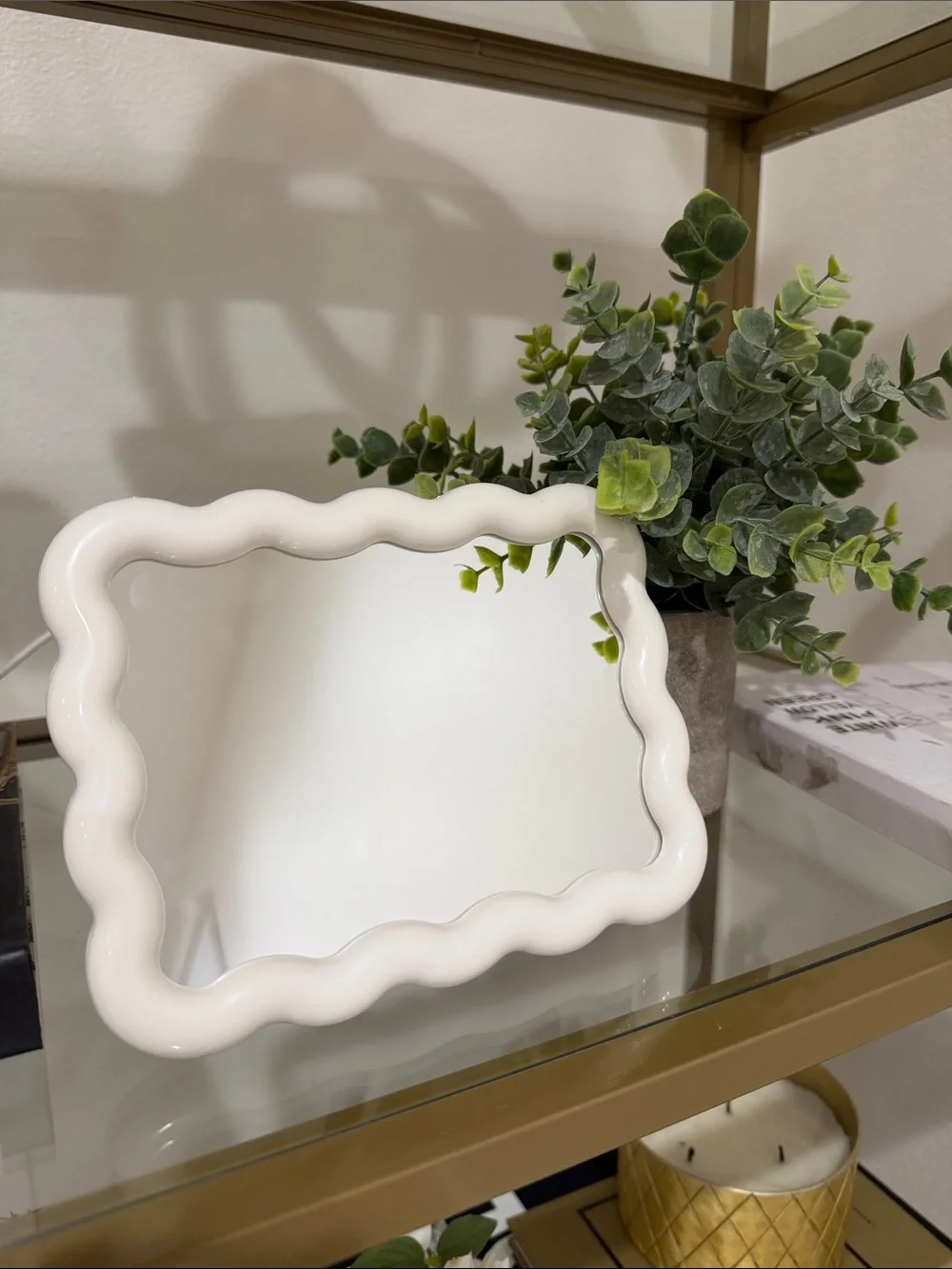 Wave Shaped Vanity Makeup Mirror